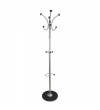 Вешалка-стойка  "CR-855" на мраморном диске, металл, 4+3 крючка, цвет серебристый, 606434