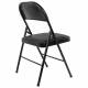 Стул складной  "Golf Plus CF-003 КОМФОРТ", черный каркас, кожзам черный, В КОРОБЕ, 533026. Фото товара с разных ракурсов.