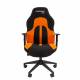 Игровое кресло Chairman game 11 Россия (текстиль черно-оранжевый). Фото товара с разных ракурсов.