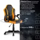 Игровое кресло  "Shark GM-203", экокожа, черное/оранжевое, 532513. Фото товара с разных ракурсов.