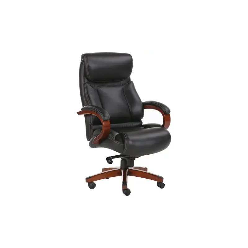 Кресло из натуральной кожи  PREMIUM "Infinity EX-707", дерево, черное главное фото