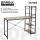Стол на металлокаркасе BRABIX LOFT CD-005,1200х520х1200 мм, 3 полки, цвет дуб натуральный, 641223