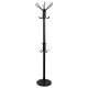 Вешалка-стойка SHT-CR450, 1,86 м, диск 37 см, 6 крючков + 4 дополнительных, металл/мрамор, черная, В1-50 главное фото в маленьком размере