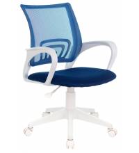 Кресло Бюрократ CH-W695NLT темно-синий TW-05N TW-10N сетка/ткань крестовина пластик пластик белый