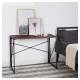 Стол на металлокаркасе BRABIX LOFT CD-002, 1000х500х750 мм, складной, цвет морёный дуб, 641212. Фото товара с разных ракурсов.